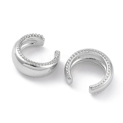 Ring Rack Plating Brass Cuff Earrings for Women Men EJEW-K245-11P-1