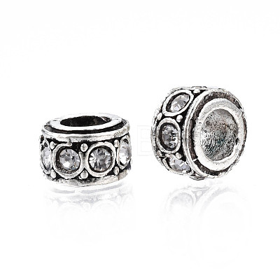 Alloy Rhinestone European Beads MPDL-Q212-001J-RS-1