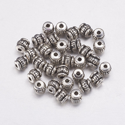 Tibetan Style Alloy Beads TIBEB-Q043-AS-LF-1