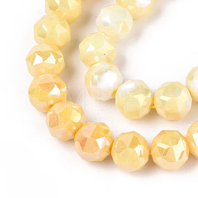 Anti-Tarnish Electroplate Glass Beads Strands GLAA-N010-10mm-01-1
