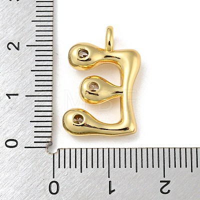 Rack Plating Brass Micro Pave Cubic Zirconia Pendants KK-A200-24G-E-1