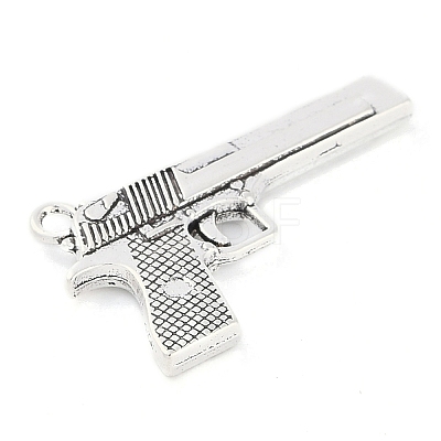 Tibetan Style Alloy Handgun/Pistol Pendants TIBEP-Q043-128-RS-1