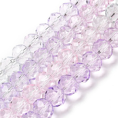 Transparent Painted Glass Beads Strands DGLA-A034-T8mm-A23-1