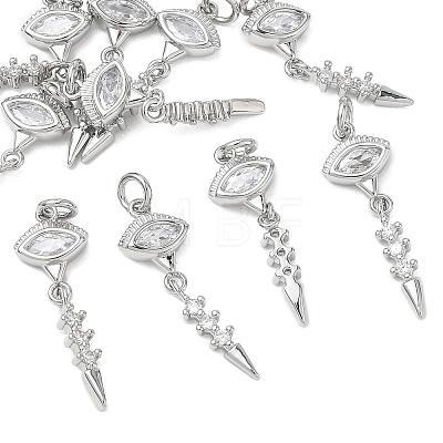 SHEGRACE Brass Clear Cubic Zirconia Pendants XGRQ3K023-540P-1