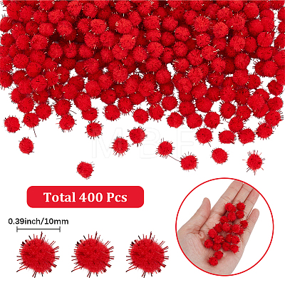 400Pcs Handmade DIY Doll Craft Pom Pom Balls FABR-SC0001-01A-01-1