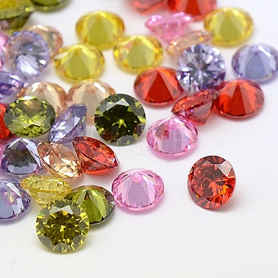 Cubic Zirconia Cabochons ZIRC-M002-6mm-5A-1