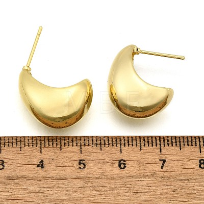 Brass Half Hoop Earrings EJEW-H104-18G-1
