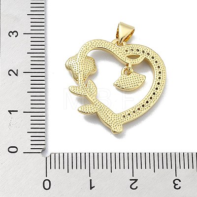 Brass Micro Pave Clear Cubic Zirconia Pendants KK-A221-27B-G-1