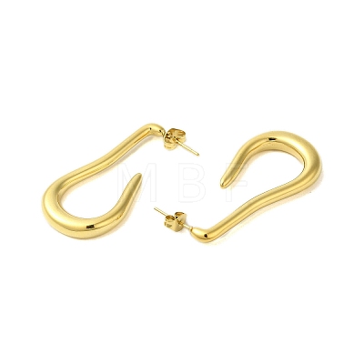 Ion Plating(IP) 304 Stainless Steel Stud Earrings EJEW-H009-01G-01-1