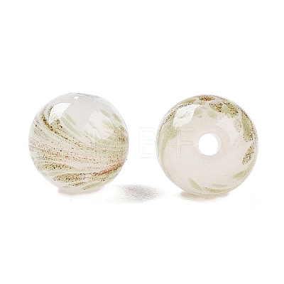 Handmade Gold Sand Lampwork Beads LAMP-T023-04B-02-1