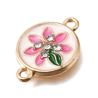 Alloy Rhinestone Enamel Connector Charms FIND-E049-11B-KCG-1