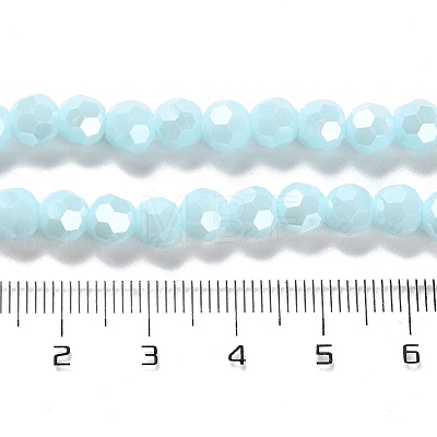 Electroplate Opaque Glass Beads Strands EGLA-A035-P6mm-A10-1
