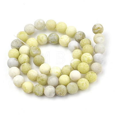 Natural Yellow Mustard Jasper Beads Strands G-T106-302-1