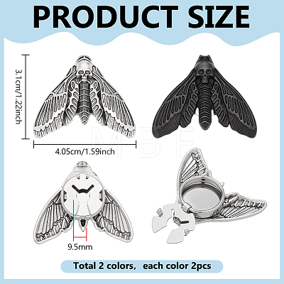 4Pcs 2 Colors Alloy Cufflinks FIND-PH0038-35-1