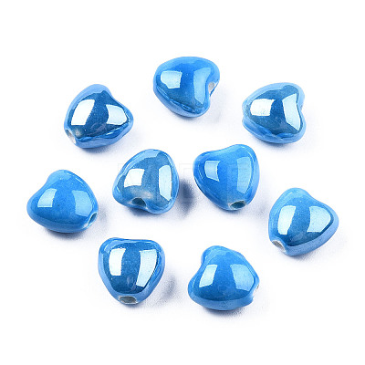 Pearlized Handmade Porcelain Beads X1-PORC-T007-21-06-1