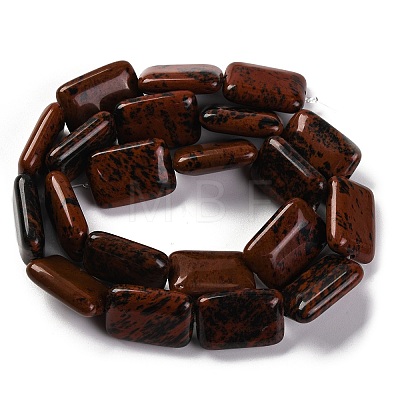 Natural Mahogany Obsidian Beads Strands G-T047-B26-01-1