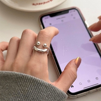 Alloy Smiling Face Finger Rings FS-WG53BEF-01-1