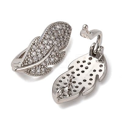 Brass Micro Pave Cubic Zirconia Pendant Bails KK-D378-15P-1