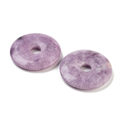 Natural Lepidolite Pendants G-K099-50mm-02-1