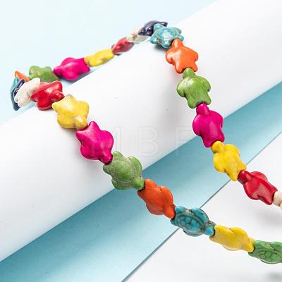 Dyed Synthetic Turquoise Beads Strands G-M152-01-A-1