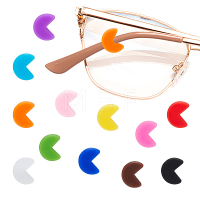 DELORIGIN 24 Pairs 12 Colors Silicone Eyeglasses Ear Grips Sleeve Holder AJEW-DR0001-19-1