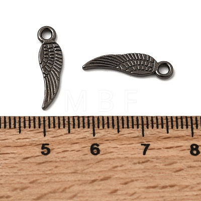 Tibetan Style Alloy Wing Charms TIBEP-3344-B-RS-1