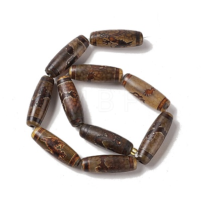 Tibetan Style dZi Beads Strands G-A024-01X-1