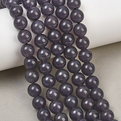 Natural Dyed White Jade Beads Strands GG-CBAEB22-B01-8mm-03-1