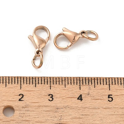 304 Stainless Steel Lobster Claw Clasps STAS-K155-A-11RG-1