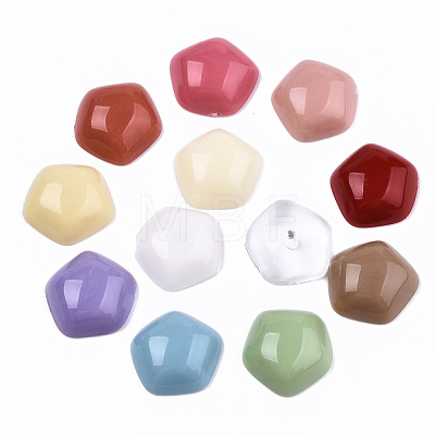 Mixed Opaque & Transparent Resin Beads RESI-T048-04-1