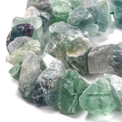 Rough Raw Natural Green Fluorite Beads Strands G-J388-03-1