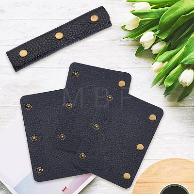 4Pcs Detachable PU Imitation Leather Bag Handle Wrap PURS-BBC0001-08A-1