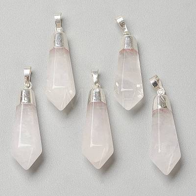 Natural Quartz Crystal Pointed Pendants LS-G-P445-E13-1