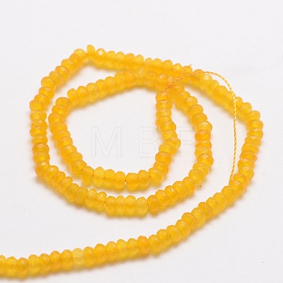 Dyed Natural Malaysia Jade Rondelle Beads Strands G-E316-2x4mm-30-1