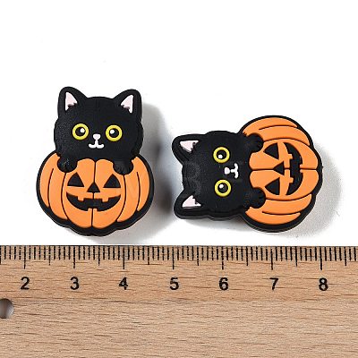 Halloween Theme Silicone Focal Beads SIL-M005-04A-1