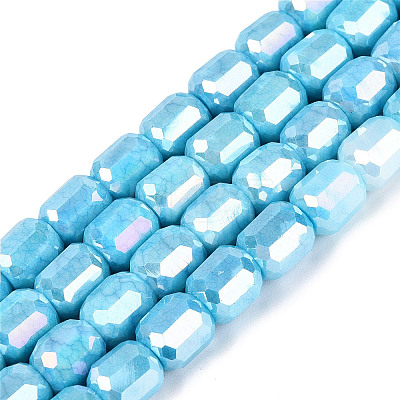 Anti-Tarnish Electroplate Glass Beads Strands EGLA-N027-03A-16-1