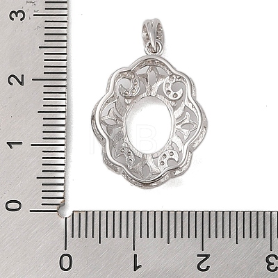 925 Sterling Silver Micro Pave Cubic Zirconia Pendant Settings STER-H113-05P-02-1