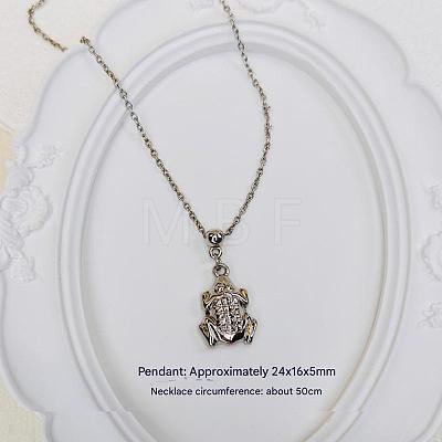European Minimalist CCB Plastic Pendant Iron Cable Chain Necklace for Women and Girls WF8696-2-1