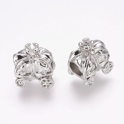Alloy Large Hole European Beads LS-X-MPDL-P002-08-1