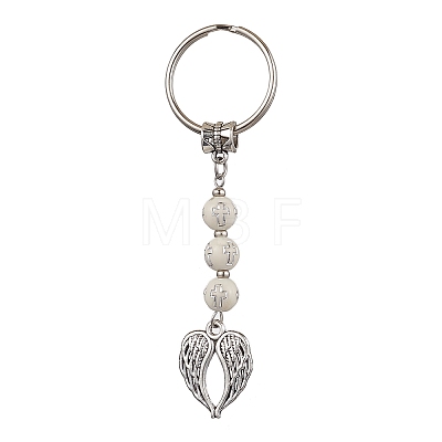 Tibetan Style Alloy Pendants Keychain KEYC-JKC00892-1