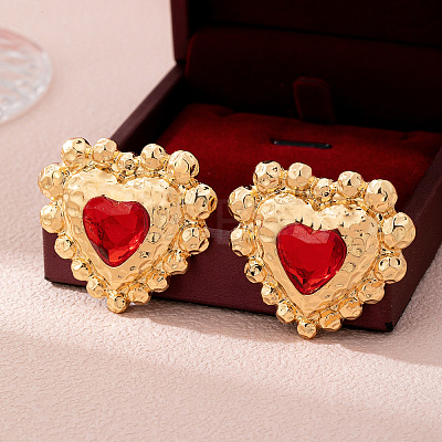 Alloy Rhinestone Stud Earrings for Women WG30F2B-01-1