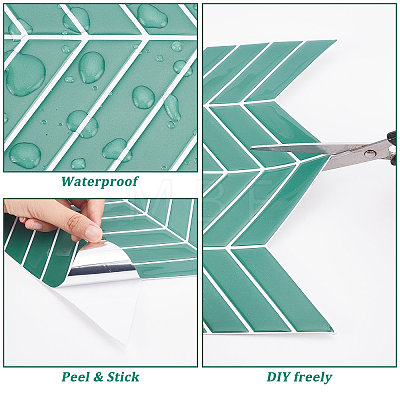 3D PET Self-Adhesive Waterproof Arrow Pattern Wall Sign Stickers DIY-WH0308-145-1