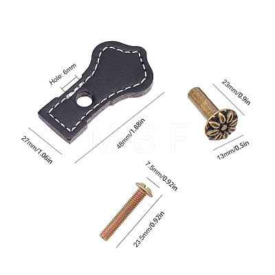 PU Leather Drawer Handles FIND-WH0052-49B-1