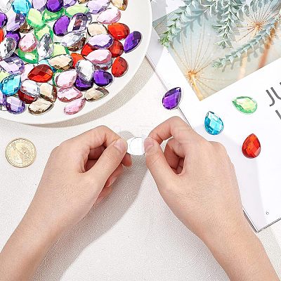 Fingerinspire 80Pcs 8 Colors Extra Large Jewelry Sticker TACR-FG0001-04-1