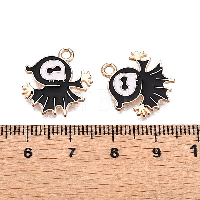 Halloween Theme Alloy Enamel Pendants PALLOY-N176-36-RS-1