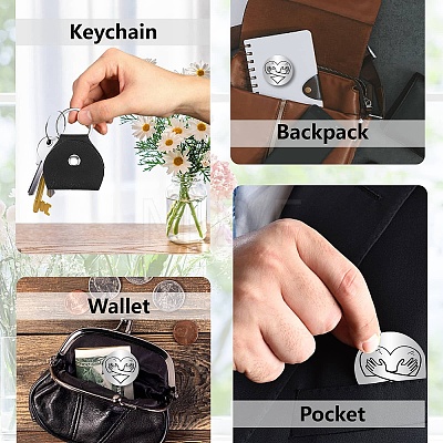 Pocket Hug Token Long Distance Relationship Keepsake Keychain Making Kit DIY-CN0002-67F-1