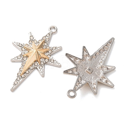 Alloy Rhinestone Pendants RB-CBAA987-17B-1