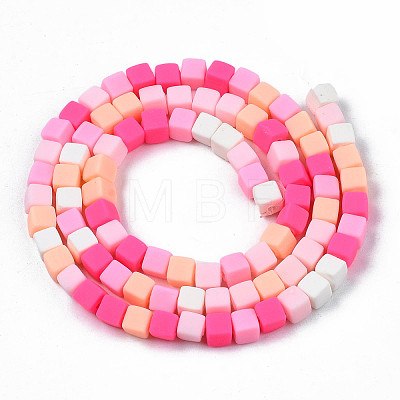 Handmade Polymer Clay Beads Strands X-CLAY-N008-061-09-1