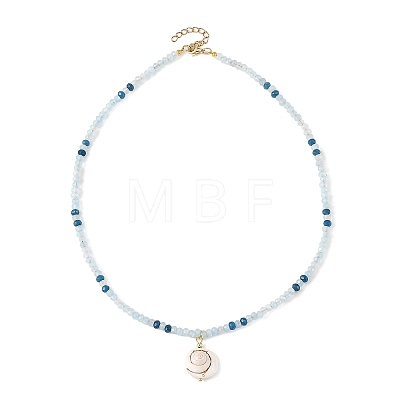 Summer Beach Natural Shiva Eye Shell Pendant Necklaces NJEW-JN06585-1