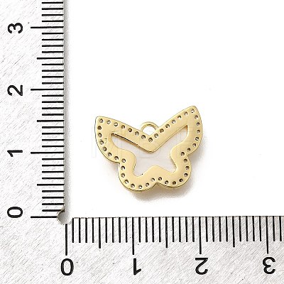 Brass Micro Pave Cubic Zirconia Pendants KK-Q035-05G-1